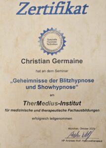 Zertifikat Christian Germaine